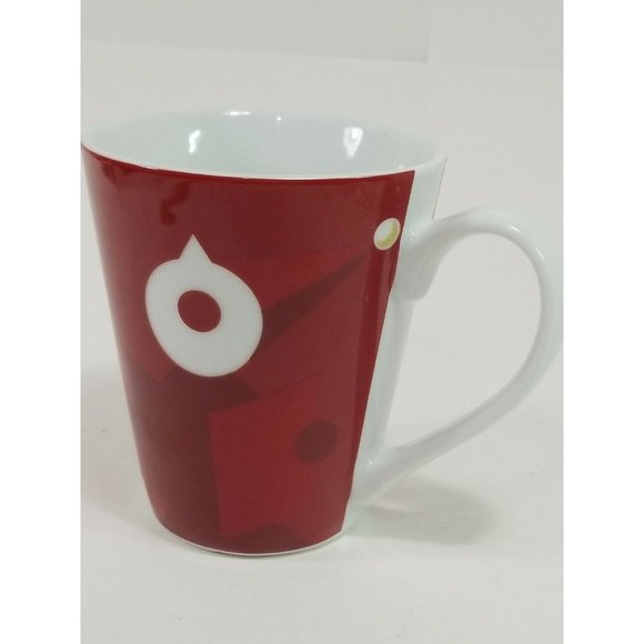 2012 Starbucks Christmas Coffee Mug artistic geometric singing snowman 14oz - Picture 3 of 7